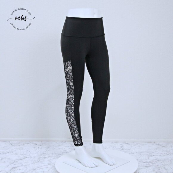 Beyond Yoga Pants - Beyond Yoga High Waisted Mesh Crochet Leggings Black Women S